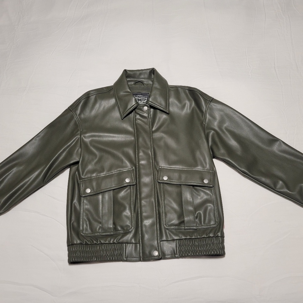 Dark olive green women's bomber jacket